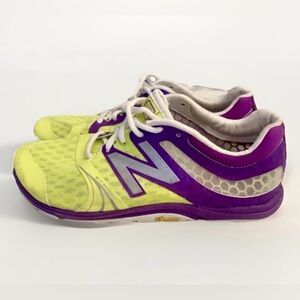 New Balance Minimus Purple Yellow Barefoot Running Shoes Women’s Size 7.5 Vibram